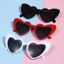 3 Pcs Heart-shaped Fashion Glasses For Women Men Sun Shades For Driving Beach Travel Music Festival And Halloween