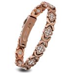 Feraco Pure Copper Bracelets For Women Ultra Strength Magnetic Bracelet With 3800 Gauss Magnets & Sparkling Zirconia Adjustable