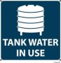 Abs Sign - Tank Water In Use 190 X 190MM - With Screws
