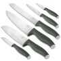 6-PIECE Stainless Steel Knife Set - Matt Green