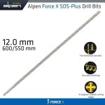 Alpen Force X 12.0 X 600 550 Sds-plus Drill Bit X4 Cutting Edges ALP905012