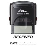 Shiny S-842 Stock Stamp 38X14MM Received By Date