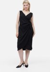 V-neck Wrap Dress - Black