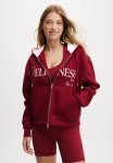 Cotton On Lifestyle Fleece Graphic Zip Through - Deep Red bhwc Cherry Dream