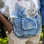 Quilted Chain Denim Bag - Denim Blue Free