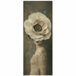 Tear Resistant Door Print Flowered Face