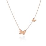 Twin Flight Necklace - 18KT Rose Gold Vermeil