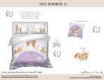 Kids Duvet Set Purple Rainbow Deer