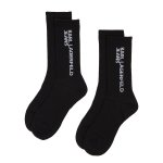 Leander Logo Crew 2 Pack White black Socks