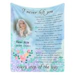 Purefly Personalized Memorial Blanket With Photos In Loving Memory For Loved Ones Lost Custom Memorial Gift Loss Of Dad Mom Son