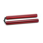 Nunchaku Black & Red Stripes Foam With Cord 12