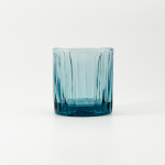 - Hand Pressed Tumbler Glass Set Of 4 Choose From 3 Colours - Blue