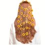Flower Hippie Style Headband Flower Head Rope Summer Sunflower Hair Accessories 70s Bohemian Clothing Style