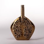 Just Breathe Lungs - Vase - Bronze