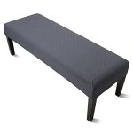 Yisun Jacquard Dining Bench Covers Stretch Washable Removable Bench Slipcover Rectangle Bench Seat Protector Cover For Dining Ro