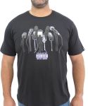 Mens Printed Microphone Tee - 10XL Black