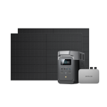 EcoFlow Powerstream Balcony Solar System - 1.6KWH Storage Kit: Powerstream With Delta Max 1600