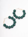 Goldair Gold Coated Ball Hoop Earrings