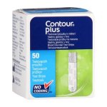 Bayer Contour Plus Glucose Test Strips 50 VIAL