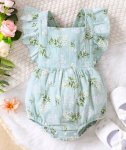 Mint Petite Floral Romper