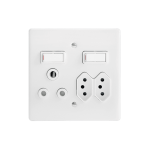 Crabtree Classic SSO+2XEURO 4X4 16A Stl Wht