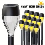 10-PACK Solar-powered Lawn Lights: Illuminate Your Garden With Eco-friendly Lighting - Suitable For Pathways And Landscapes