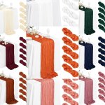 1PC Cheesecloth Table Runner Boho Long Gauze Romantic Table Runner For Wedding Reception Bridal Shower Baby Shower Holiday Thank