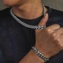 2pcs Stainless Steel Necklace And Bracelet For Men Men's Fashion Accessories