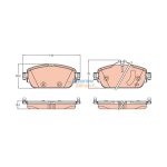 Trw Brake Pad Set Disc Brake GDB2070