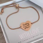 Kabella Rose Gold Personalized Stainless Steel Bracelet Adjustable Size Ready In 3 Days