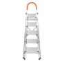 Household Step Ladder Folding Multi-use Aluminum Ladder Wide Steps