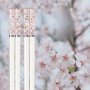 1SET Japanese Amber Cherry Blossom Chopsticks Creative Network Red Meal Chopsticks Non-slip High Temperature Resistance Household Antibacterial Alloy Chopsticks 24.0CM For Restaurants Eid Al-adha Mubarak