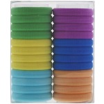 Hair Elastics Fabric Rings Assorted Colours 24 PACK