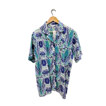 Pj Set Short With Bag - Blue Green Ikat