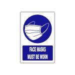 Face Masks Must Be Worn Safety Sign MV028A