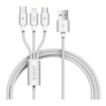 Orico 3IN1 USB2 To 1XUSB-C|1XMICRO|1XLIGHTNING Cable – Silve