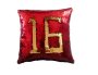 Mermaid Sequin Pillow Case - Red & Gold