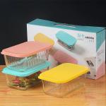 3PC Macaron Vacuum Seal Glass Container Set