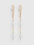 Eva Pearl Elegant Earrings - 0 Pearl gold