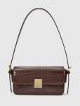 Mckenna Metal Clasp Shoulder Bag - 0 Chocolate Croc
