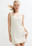 Bead-embellished Boucl Dress - Natural White