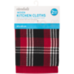 Red Woven Kitchen Cloths 2 Pack