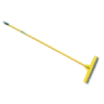 Lasher Yellow & Green 26 Tooth Rubber Rake With Wooden Handle