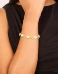 Goldair Gold Plated Aqua Cubic Zirconia Rings 5-PACK - M l