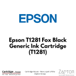 Epson T1281 Fox Black Compatible Ink Cartridge – Alternate Brand