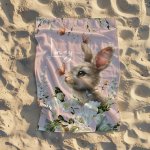 Swimming bath Towel Bunny Tulip Floral
