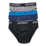 Jockey Boys 3 Pack Brief In Stripe Assorted - Stripe Assorted 9 - 10 Years