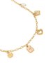 Tweens Gold Plated Stainless Steel Enamel Bow & Heart Charm Necklace