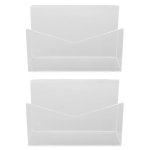 Zczdhna Acrylic Mail Holder Clear Organizer For Desk Envelope Stand Home Office