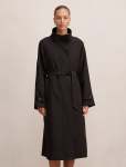 Florence Funnel Neck Trench Coat - 18 Black